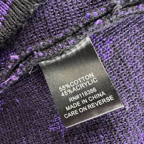 darria gazelle long sleeve purple black sweater dress Size L - Picture 8 of 10